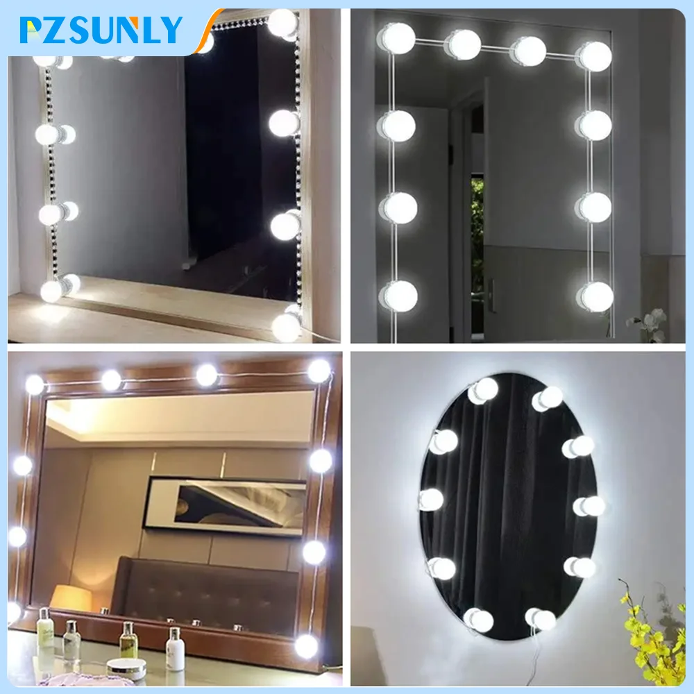Make-up Spiegel LED Glühbirnen Eitelkeit Lichter USB 12V Badezimmer Schminktisch Beleuchtung Dimmbare LED Eitelkeit Licht Für Spiegel licht