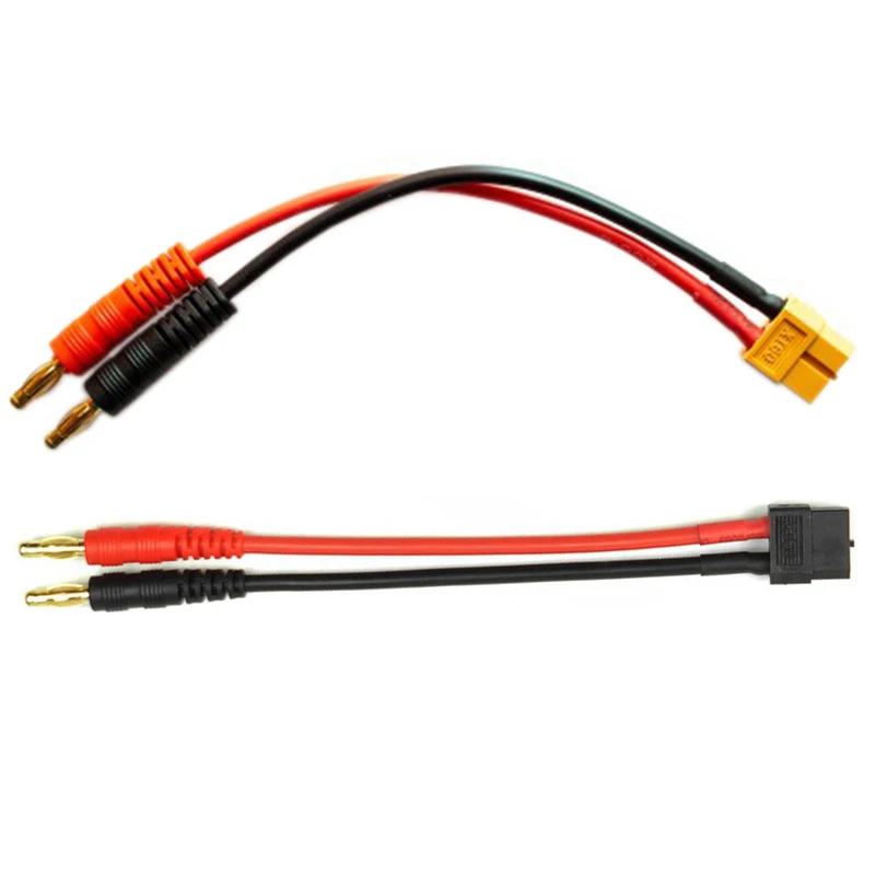 2 Stück XT60-Buchse auf 4,0 mm männlich, Bananenstecker, Adapter, Ladekabel, Anschlusskabel, 14 AWG, 15 cm/30 cm, für Ladegeräte im ISDT-Stil Image