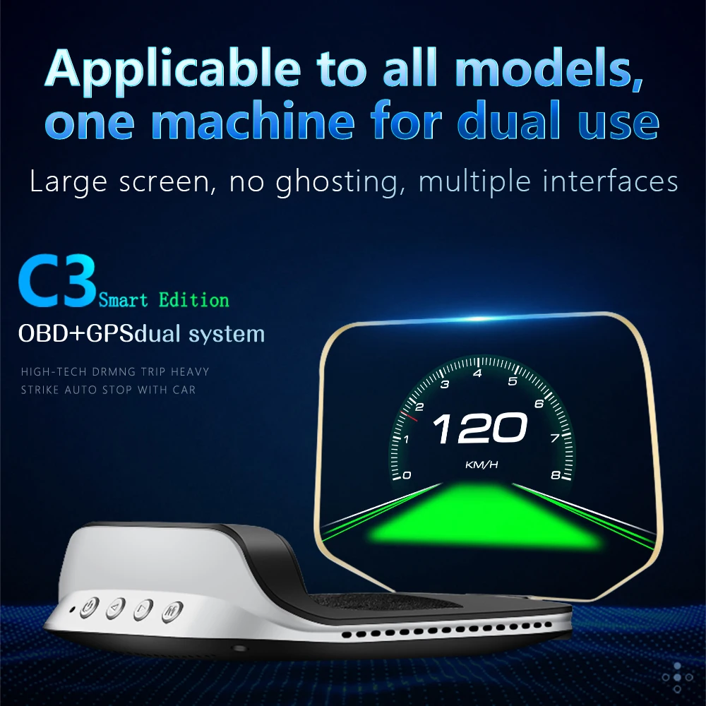 GPS obd Head-up-Display c3 Hud Auto elektronische Auto Tacho tragbare Autozubehör Navigation und Nicht-Navigations versionen Image