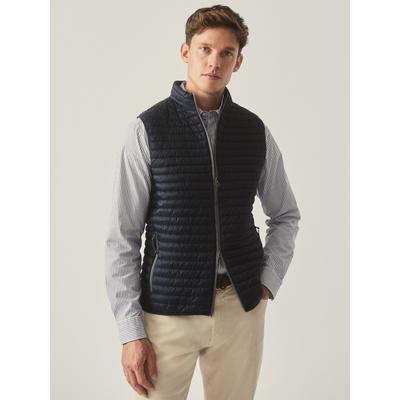 J.McLaughlin Men's Traveler Quilted Vest Navy, Size 2XL | Nylon