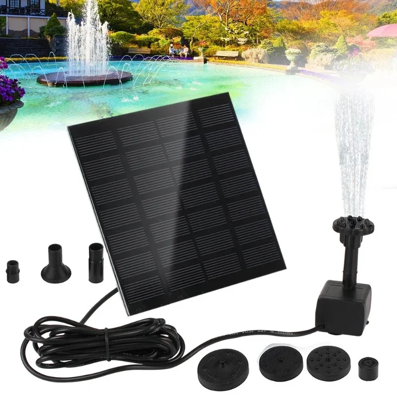 Mini-Solar-Brunnenpumpe, 1,2 W Power Board Kit, Solarpanel-Wasserpumpe für Garten, Pool, Brunnen, Innenbereich, Vogel, Badezimmer, Außenbereich Image