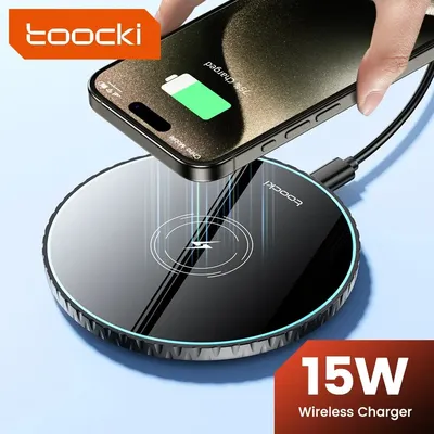 Toocki 15 W kabelloses Ladegerät, schnelle kabellose Ladestation für iPhone 15 14 13 12 Samsung Image
