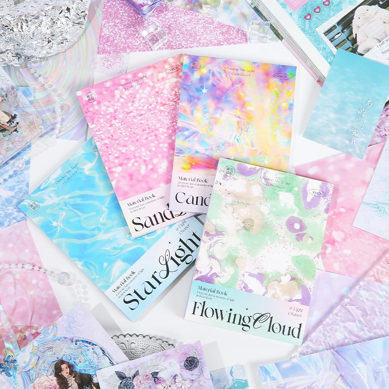 50 Stück Follow The Light Serie Vintage Dekopapier DIY Scrapbooking Tagebuch Album Briefpapier Junk Journal Supplies