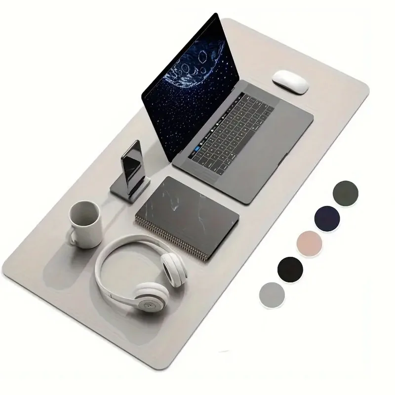 1pc Große Größe Büro Schreibtisch Schutz Matte 23,62x11,81in PU Leder Wasserdichte MousePad Desktop Tastatur Schreibtisch Pad Gaming mousepad Image