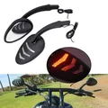 Specchietti retrovisori per moto sinistro destro con indicatore di direzione a Led specchio manubrio cromato nero per Harley-Davidson Road King