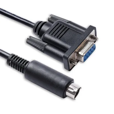 Custom Pinout D-sub 9 Pin DB9 Female to Mini Din 6 Pin RS232 Serial Communication Cable