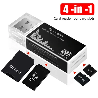 Multi In 1 Micro SD Card Reader USB 2.0 Memory Card Adapter For Microsd SDHC TF M2 MMC MS PRO DUO