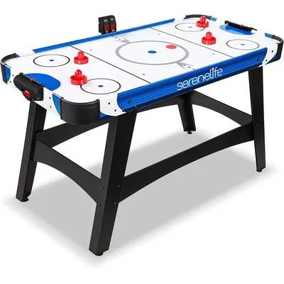 58" Air Hockey Game Table with 2X Stronger Motor Digital LED Scoreboard Puck Dispenser &