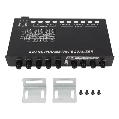 Car Stereo Equalizer Stable Transmission Superior Sound Quality Easy To Use 5 Bands EQ Car Amplifier