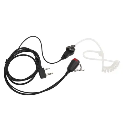 for 2 Pin Acoustic Tube Earpiece with PPT Mic & Red Light for 2 -Way Radio Walkie Talkie - Universal