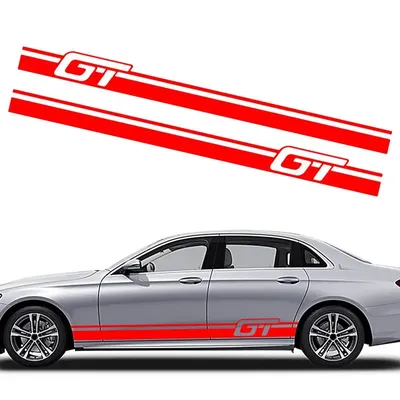 Racing Stripe Decals Racing Stickers Auto Side Skirt Decal Universal Body Racing Sports Decals For