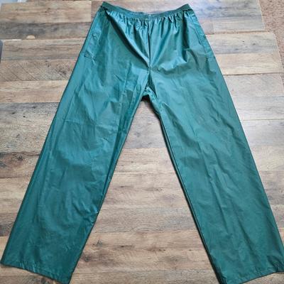 Columbia Pants | Columbia Rain Pants Pvc Hiking Waterproof Fisherman Wading Pull On Mens Large | Color: Green | Size: L