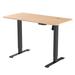 Azen Classic Standing Desk with Wood Top - Black Frame - More4Home YQ22S-DR2-J-B