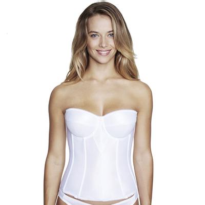 Dominique Juliette Corset (Size 44-B) White, Polyester,Nylon,Spandex