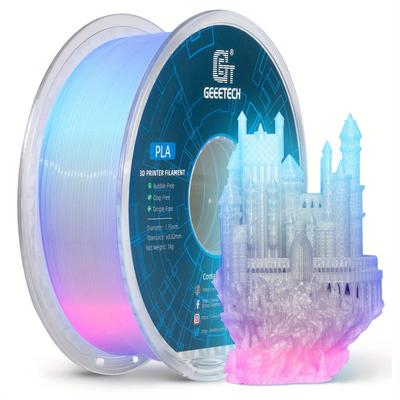 TEMU Geeetech Luminous Pla Filament For 3d Printer 1.75mm Dimensional Accuracy +/- 0.03mm 1kg 3d Printing Material Spool (2.2 Lbs) - Multicolor