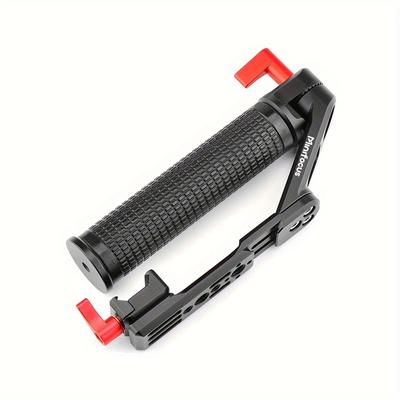 TEMU Minifocus Aluminum Alloy Gimbal Handle With Clamp - Adjustable, Lightweight & Foldable For Dji Rs2/rsc2/rs3/rs4 Series - Ergonomic Multi-angle Grip