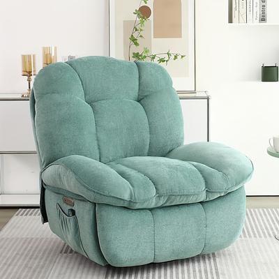 TEMU Modern Single Sofa Glider Recliner With Usb, Usb-c And , Padded Swivel Chair With Massage And Heating, Living Room Decoration, Green