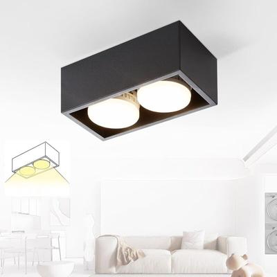 Gbly - Deckenspots led Aufbauspot - Schwarz Aufbaustrahler mit 2 Flammig Schwenkbar Deckenstrahler Image