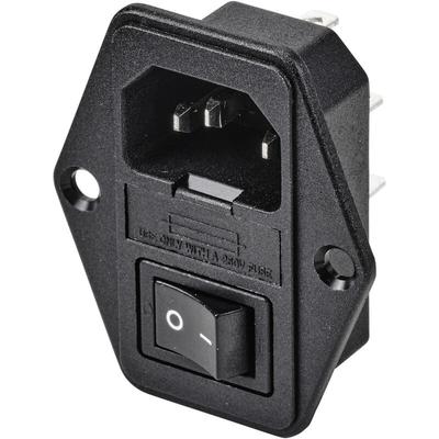 TRU COMPONENTS TC-10088400 Kaltgeräte-Steckverbinder C14 Stecker, Einbau vertikal Gesamtpolzahl: 3 1 Image