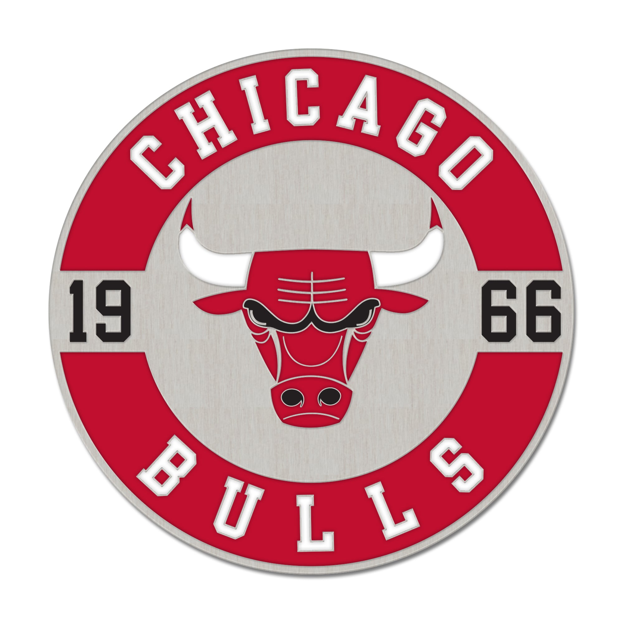 Runder Emaille-Anstecknadel der Chicago Bulls