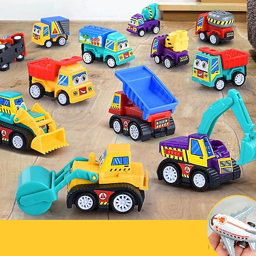 20 Stück Auto Spielzeug Kinder Rückprall Inertie Ingenieur Auto Spielzeug Set Baby Rückprall kleines Auto Spielzeug Eintrittskarte Weihnachtsgeschenk Image