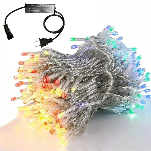 10 m 50 m 100 m Lichterketten Außenbeleuchtung Lichterkette Projekt Baumwickellicht LED-Lichterkette wasserdichte Niederspannungslichtleiste Weihnachtsfeier-Dekorationslicht 1 Satz Image
