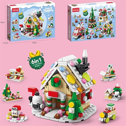 Internet-Promi Weihnachten kleine Partikel Bauklötze für Jungen und Mädchen kleine Geschenk-Kombinationspuzzle kompatibles Spielzeug-Dekorationen für Weihnachtsgeschenke Image