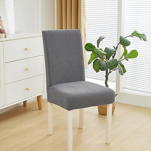 elastischer Stuhlbezug für Esszimmerstühle Stuhlhussen, Stuhlbezug mit hoher Rückenlehne, Stuhlbezug für Hochzeitsbankette, Hotel, massiver Jacquard-Stuhlbezug, Stretch-Stuhlbezug Image