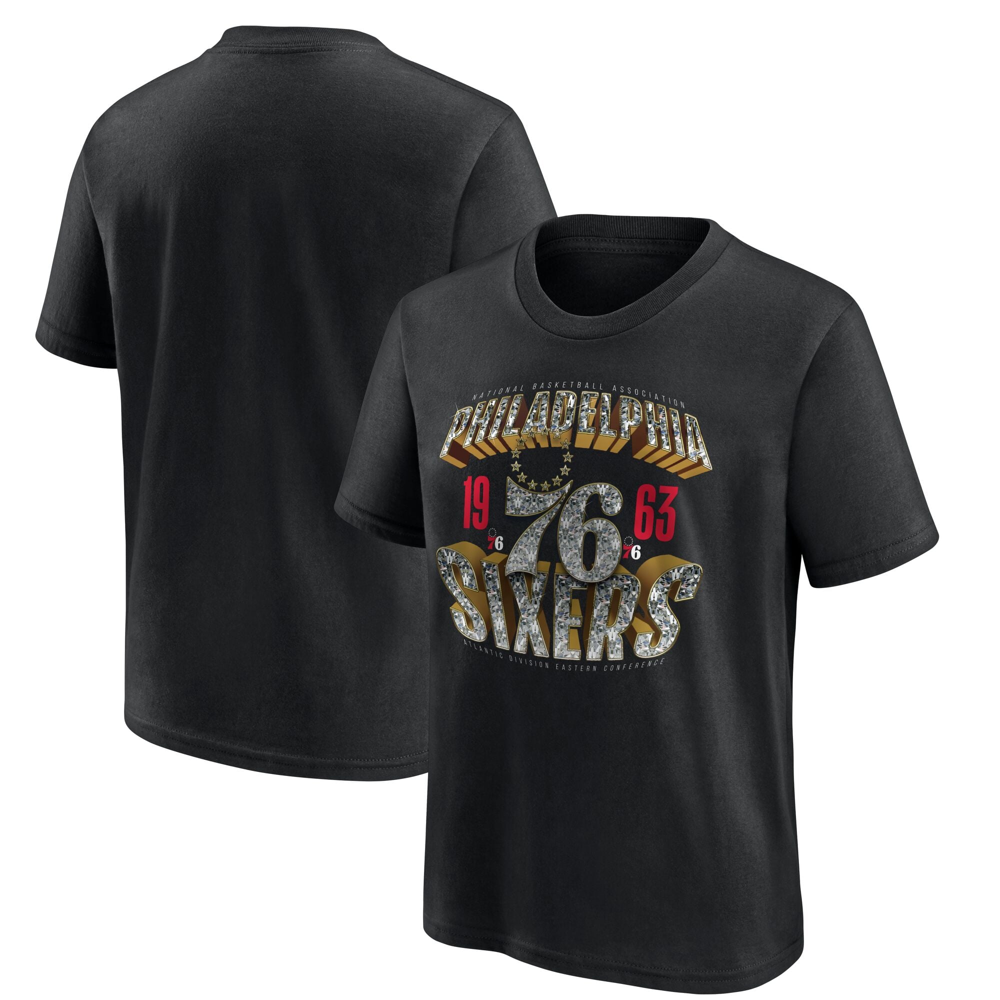 T-shirt Quick Strides des Philadelphia 76ers - Jeunesse - unisexe Taille: YXL