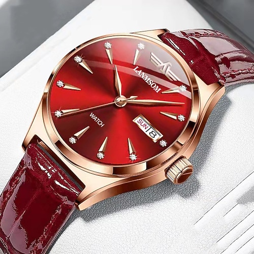 Marke trend mode damen uhr sport dual kalender wasserdicht voll automatische leuchtende stahlband damen uhr Image