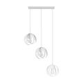 Lampe suspendue acier blanc H 117 cm