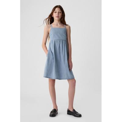 Gap Girls Blue Denim Square Neck Tank Dress - Blue