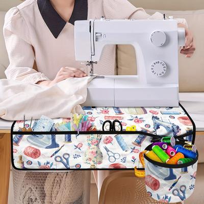 TEMU Adorable Cartoon Sewing Machine Mat: Washable Polyester, Sewing Supplies And Accessories Organizer With Small Cylinder - Sewing Machine Accessories