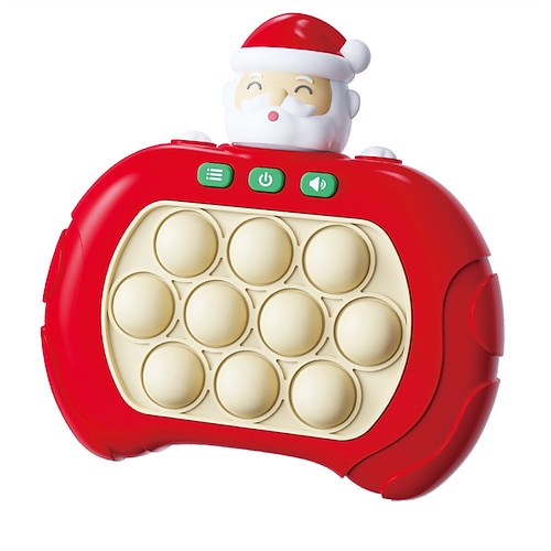 Contrôleur de jeu pop, jeu à poussée rapide, jouets anti-stress, console de jeu à bulles portable, jeu pop lumineux, jouets sensoriels anti-stress pour Noël pour garçons et filles, cadeau de Noël,