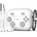 per airpod pro 3 custodia carina custodia in silicone per gamepad 3D con kit di pulizia [LED frontale visibile] per custodie airpods 4/pro 2 3 usb c