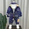 Abbigliamento per neonati giacca di Jeans stampata moda + Jeans 2 pezzi set autunno bambini Denim di cotone abiti abbigliamento per bambini