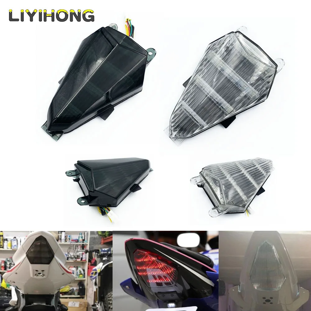 Luce moto per Yamaha YZF R6 YZF-R6 06-07 Fanale posteriore a LED modificato luce freno moto con indicatori di direzione a led Accessori