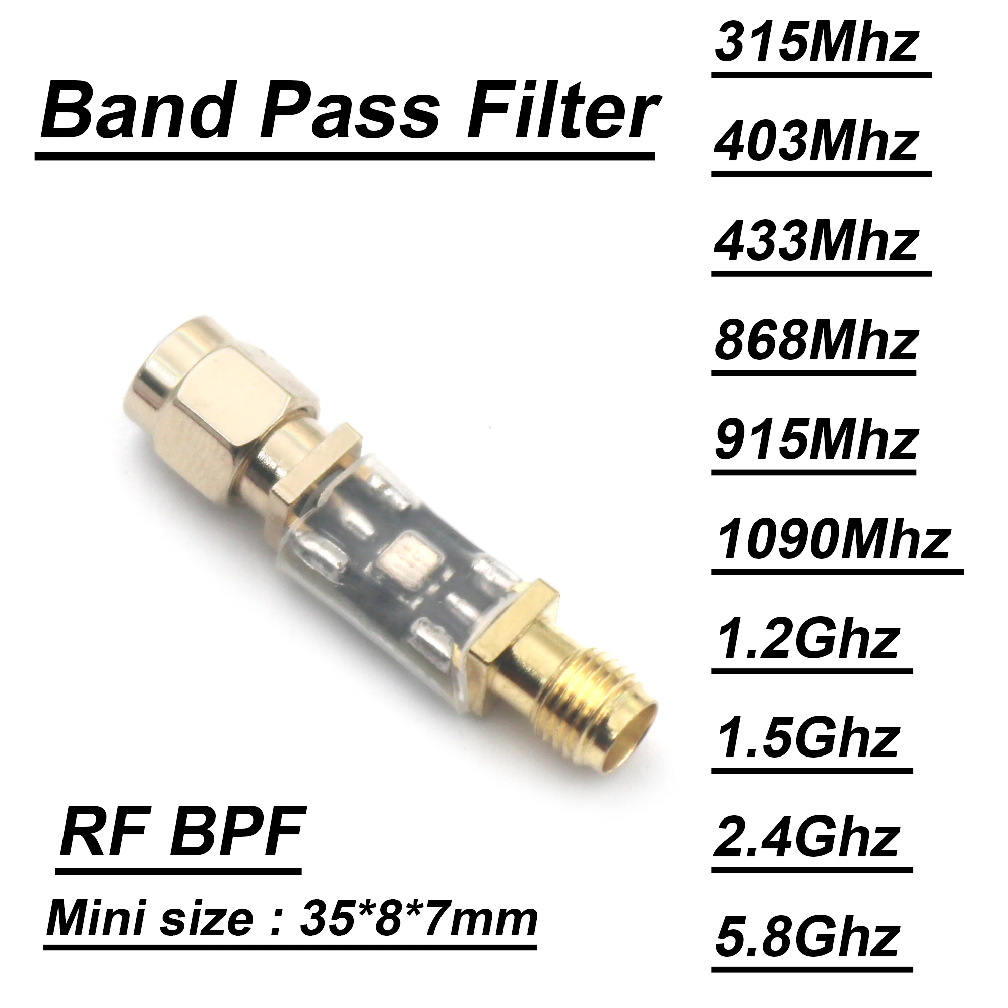 RF Band Pass Filter BPF 315M 403M 433M 868M 915M 1.2G 1.5G 2.4G 5.8G FÜR Drone RTL SDR Satelliten Walkie-Talkie Radio Verstärker Image