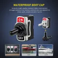 Heavy Duty Rocker Toggle 2Pin 15A 250V 20A 125V Car Boat Rocker interruttore a levetta in metallo impermeabile Boot Cap Cover per Auto Car Boat