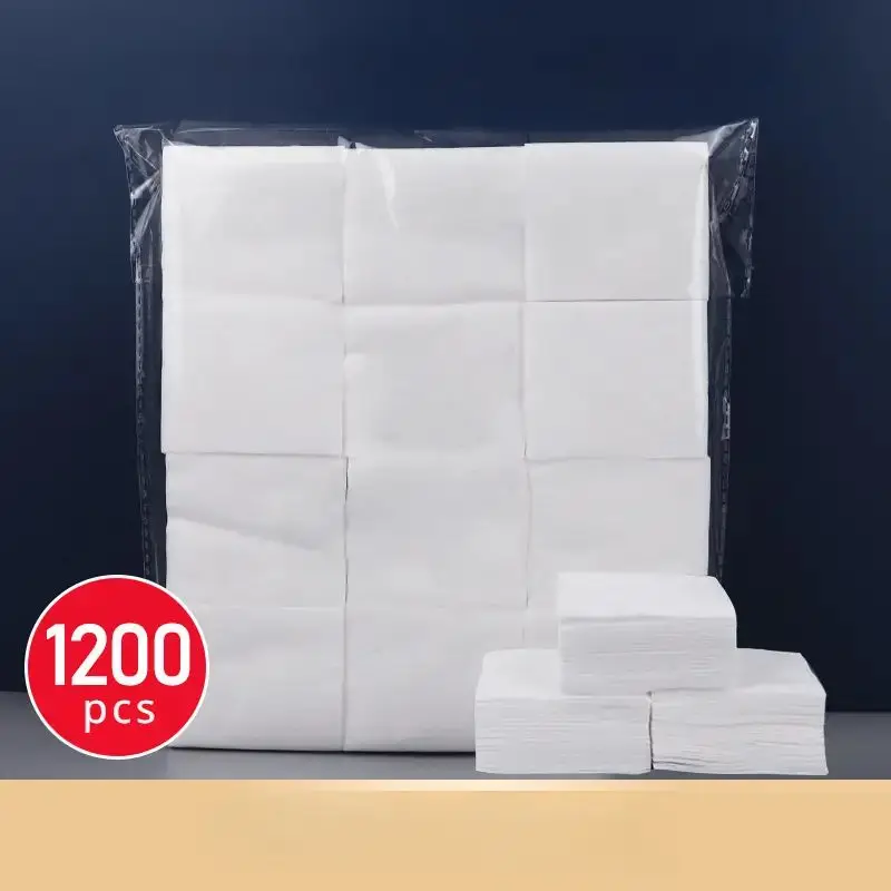 1200 Stück Make-up-Entferner-Wattepads, Kosmetikpads aus Vliesstoff, zum Entfernen von Make-up, Nagellack, Gesichtstoner, Gesichtsbehandlung Image