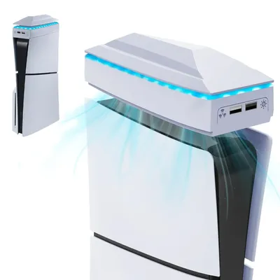 LED-Lüfter für ps5 Slim Console Disc & Digital Edition Zubehör 3 einstellbare Geschwindigkeit leiser Image