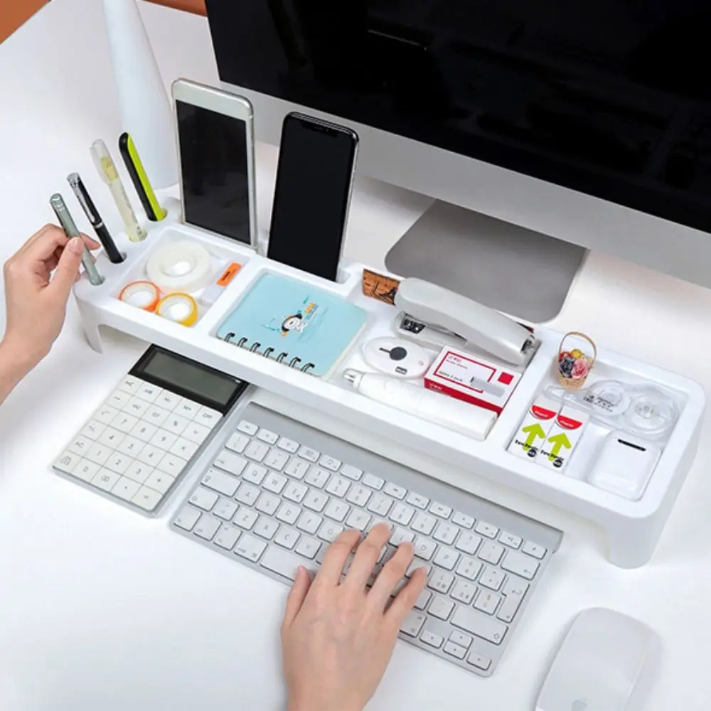 Büro Schreibtisch Tastatur Lagerung Rack Schreibtisch Organizer Desktop Lagerung Halter Multifunktions Kosmetische Lagerung Regal Computer Schreibtisch