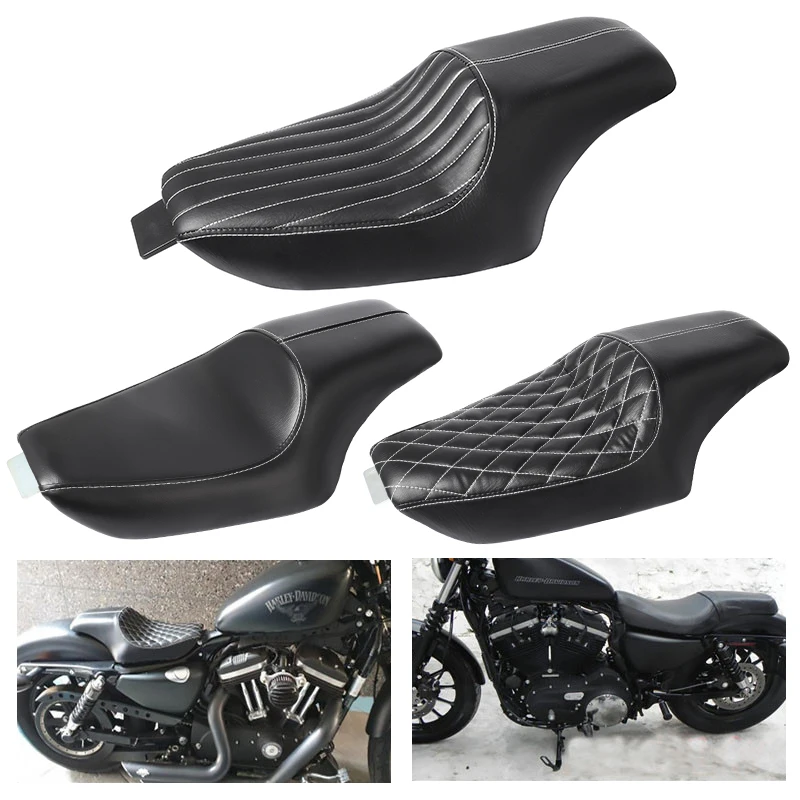 Motorrad Leder zwei bis Fahrer vorne hinten Beifahrers itz für Harley Sportster XL Eisen 2004 2016 48 achtund vierzig 2015-2018 Image