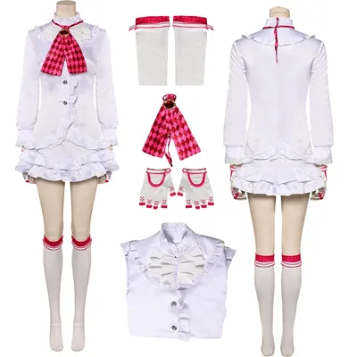 Fantasy Lili Cosplay Weißes Kleid Handschuhe Socken Spiel Tekken Rollenspiel Kostüm für Frauen Image