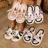 Leinen Plattform Hausschuhe Frauen nach Hause niedlichen Cartoon Kuh Designer Schuhe Mädchen Wohnungen Modehaus Freizeit schuhe elegante große Größe