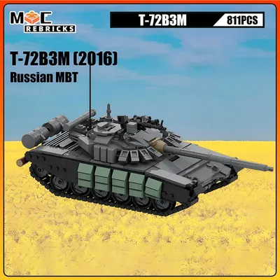 Moc Bausteine Spielzeug T-72B3M und T-72 urale militärische Kampfpanzer verfolgt gepanzerte Autos Image