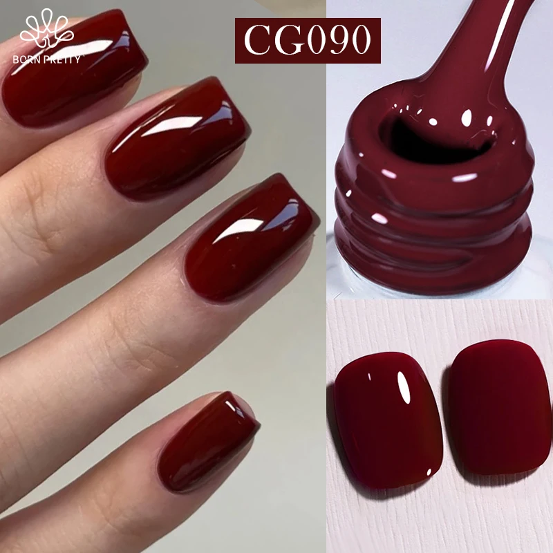 BORN PRETTY 10ml Ancora Rot Farbgel Nagellack Super Leuchtender Lack Semi-Permanent Herbst Winter Trendige Nägel für DIY-Nägel zu Hause Image
