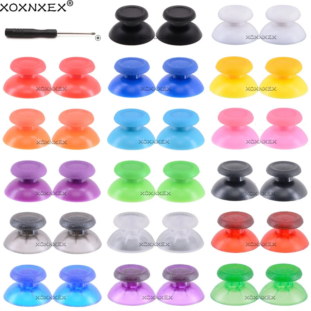 1Set PS4 Controller Joystick Thumbsticks Analog Thumb Sticks Pilz Kappen + Schraubendreher für Sony PS4/PS4 Slim/PS4pro Image