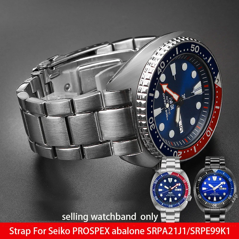 Für Seiko PROSPEX Abalone SRPA21J1/SRPE99K1 srp777 srpc25 773 Armband Massives Stahluhrenarmband Armband Sicherheitsschnalle Armband 22 mm Image