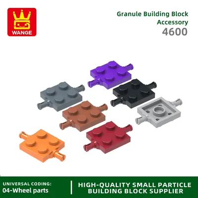 100 Stück/Los 4600 mit verschraubtem Block Moc Rad Achse Farb zubehör kompatibel mit Ziegeln DIY Kinderspiel zeug Montage Geschenk box Image